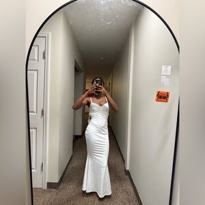 SHEIN Strapless White Dress